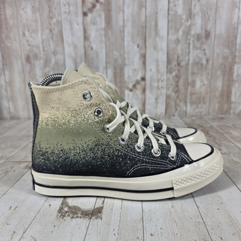 Converse Chuck 70 Hi Spray‎ Paint Gradient Olive Black Sneakers A03158C Womens 5
